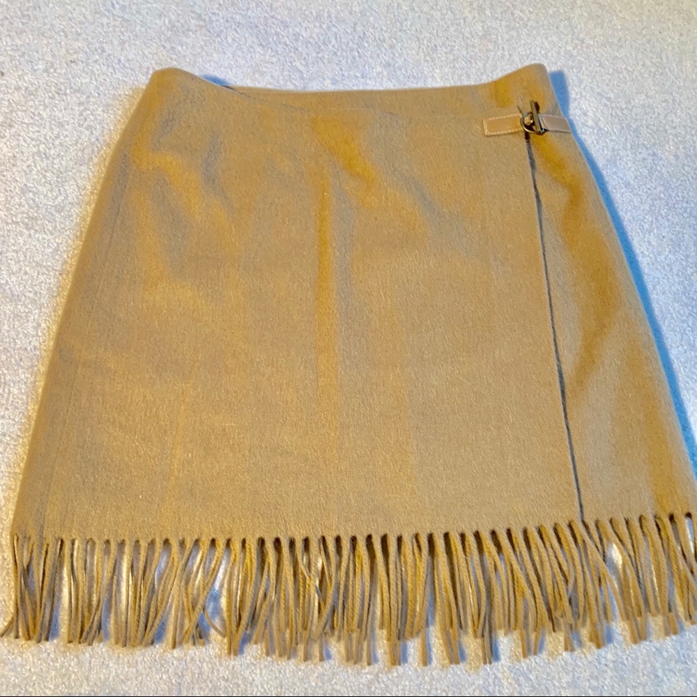 Jenne Maag wool fringe miniskirt